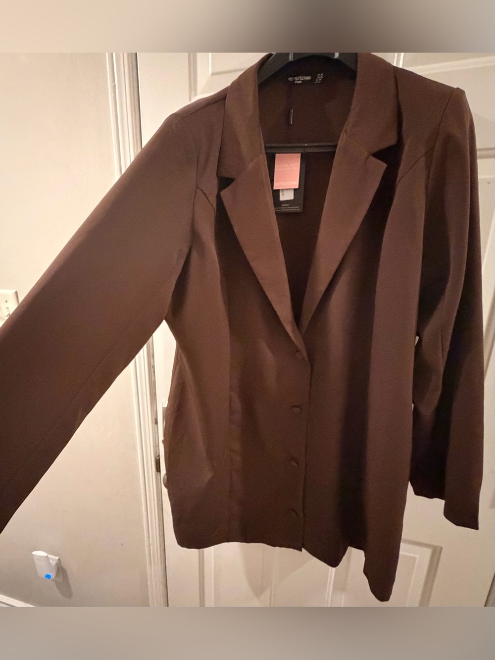 PrettyLittleThing Chocolate Brown Oversized Blazer Dress BNWT